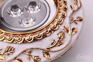 璀璨光影 欧式3W暖白光金色柳叶LED天花射灯，艺术与工艺的完美融合